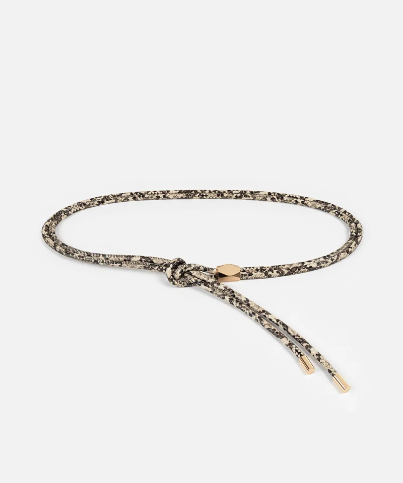 Ipekyol Snakeskin-Effect Rope Belt